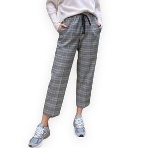 Aritzia Babaton The Jimmy Drawstring Plaid Trouser Pants